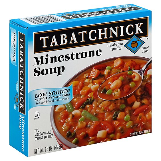 Tabatchnick Low Salt Minestrone Soup - 15 Oz