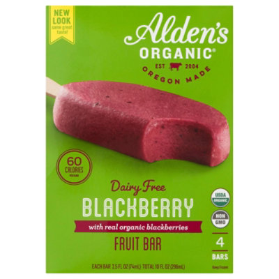 Alden's Organic Blackberry Ice Cream Sorbet Bars - 4 Count - Image 3