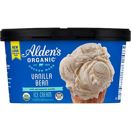 Alden's Organic Vanilla Bean Ice Cream - 1.5 Quarts - Image 2