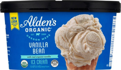 Alden's Organic Vanilla Bean Ice Cream - 1.5 Quarts - Image 2