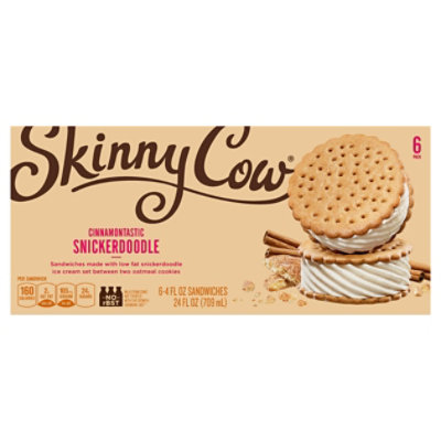 Skinny Cow Ice Cream Sandwiches Low Fat Snickerdoodle - 6-4 Fl. Oz.