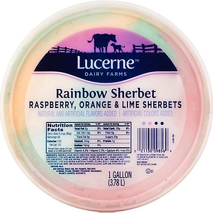 Lucerne Frozen Dairy Dessert Sherbet Rainbow - 1 Gallon - Image 2