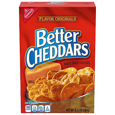 Better Cheddars Baked Snack Cheese Crackers - 6.5 Oz