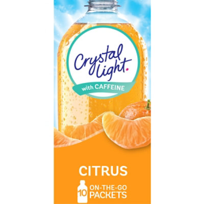 Crystal Light Citrus Naturally Flavored Powdered Drink Mix with Caffeine Packets - 10 Count - Image 2