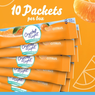 Crystal Light Citrus Naturally Flavored Powdered Drink Mix with Caffeine - 10 Count - Image 5