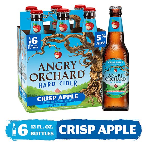 Angry Orchard Hard Cider Crisp Apple Bottles - 6-12 Fl. Oz.