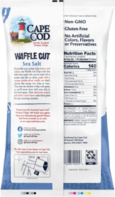 Cape Cod Potato Chips Kettle Cooked Waffle Cut Sea Salt - 7 Oz - Image 6