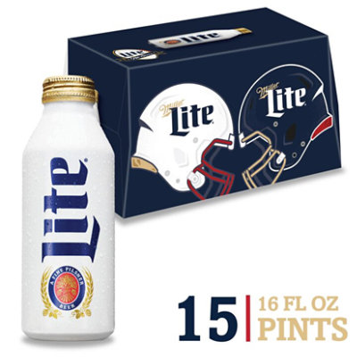 Miller Lite Beer American Style Light Lager 4.2% ABV Bottles - 15-16 Fl. Oz. - Image 1