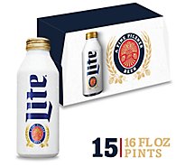 Miller Lite Beer American Style Light Lager 4.2% ABV Bottles - 15-16 Fl. Oz.