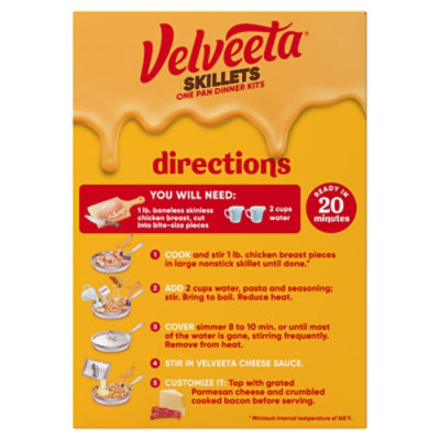 Velveeta Skillets Chicken Alfredo One Pan Dinner Kit Box - 12.5 Oz - Image 9