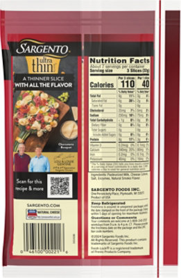 Sargento Provolone Natural Cheese with Natural Smoke Flavor Ultra Thin Slices - 20 Count - Image 6