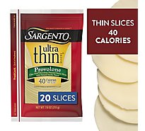 Sargento Cheese Slices Ultra Thin Provolone 20 Count - 7.6 Oz