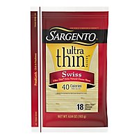 Sargento Cheese Slices Ultra Thin Swiss 18 Count - 6.84 Oz - Image 3