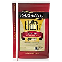 Sargento Cheese Slices Ultra Thin Swiss 18 Count - 6.84 Oz - Image 2