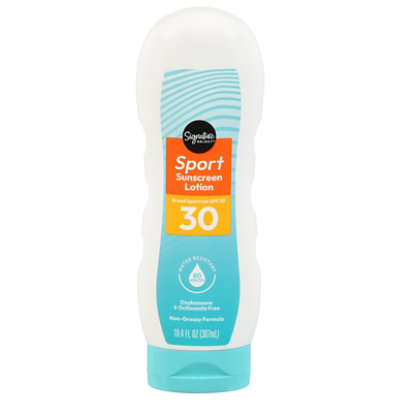 Signature Select/Care Sport Sunscreen Lotion Water Resistant Non Greasy SPF 30 - 10.4 Fl. Oz. - Image 1