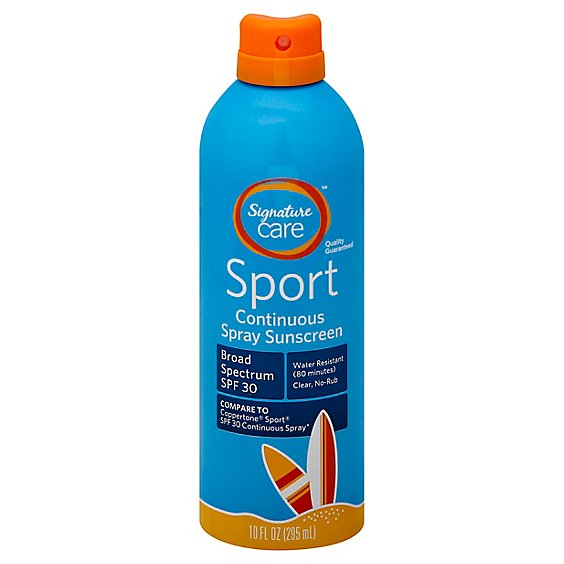 Signature Care Sunscreen Sport Continuous Spray Broad Spectrum SPF 30 - 10 Fl. Oz.