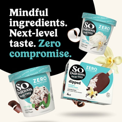 So Delicious Dairy Free No Sugar Added Vanilla Bean Coconut Milk Frozen Dessert - 16 Fl. Oz. - Image 5