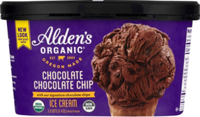 Alden's Organic Chocolate Chocolate Chip Ice Cream- 1.5 Quarts - Image 2