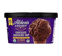 Aldens Organic Ice Cream Chocolate Chocolate Chip - 1.5 Quart