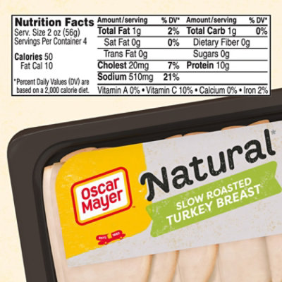 Oscar Mayer Natural Slow Roasted Sliced Turkey Breast Deli Lunch Meat - 8 Oz - Image 7