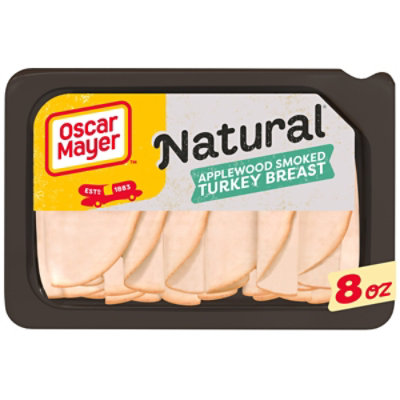 Oscar Mayer Natural Applewood Smoked Sliced Turkey Breast Deli Lunch Meat - 8 Oz - Image 1