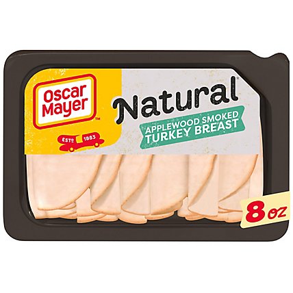 Oscar Mayer Natural Applewood Smoked Turkey Breast Sliced Lunch Meat Tray - 8 Oz - Image 1