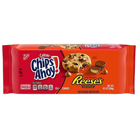 Chips Ahoy! Cookies Chewy Chocolate Chip With Reeses - 9.5 Oz