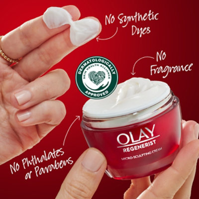 Olay Regenerist Micro Sculpting Cream Face Moisturizer Fragrance Free - 1.7 Oz - Image 8