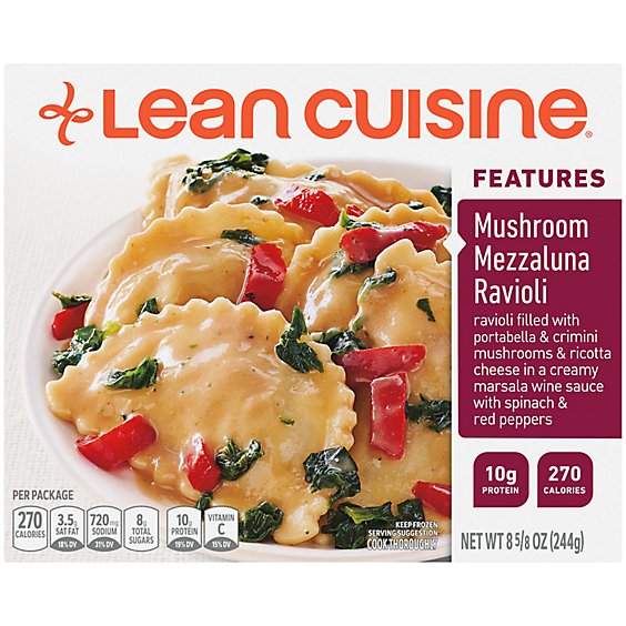 Lean Cuisine Features Mushroom Mezzaluna Ravioli Frozen Meal - 8.62 Oz