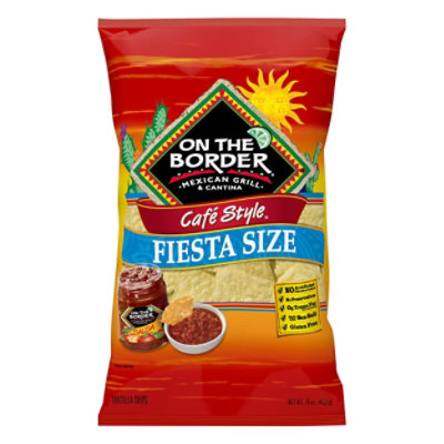 On The Border Tortilla Chips Cafe Style Fiesta Size - 16 Oz - Image 3