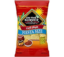 On The Border Tortilla Chips Cafe Style Fiesta Size - 16 Oz