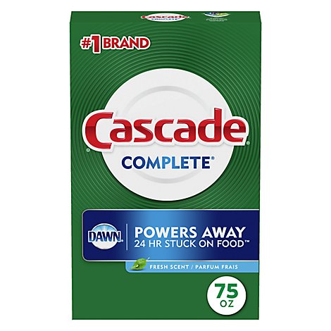 Cascade Complete Dishwasher Detergent Powder Fresh Scent - 75 Oz