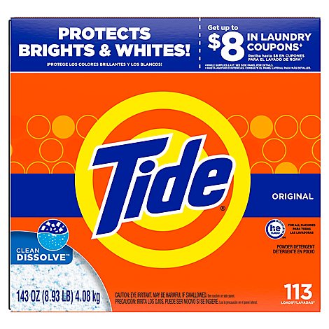 Tide Original Scent 102 Loads Powder Laundry Detergent - 143 Oz