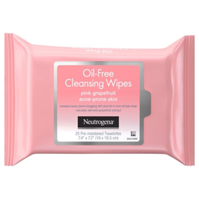 Neutrogena Oil-Free Cleansing Wipes Pink Grapefruit - 25 Count - Image 3