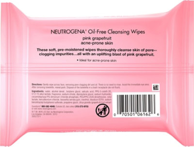 Neutrogena Oil-Free Cleansing Wipes Pink Grapefruit - 25 Count - Image 5