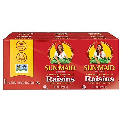 Sun-Maid Raisins Natural California - 6-1 Oz