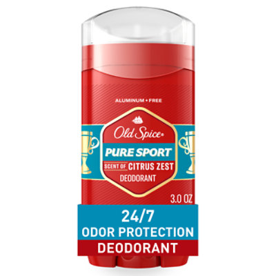 Old Spice Red Collection Pure Sport Scent Aluminum Free Deodorant for Men - 3 Oz - Image 1