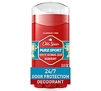 Old Spice Red Collection Pure Sport Scent Aluminum Free Deodorant for Men - 3 Oz