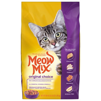 Meow Mix Cat Food Dry Original Choice - 3.15 Lb - Image 1