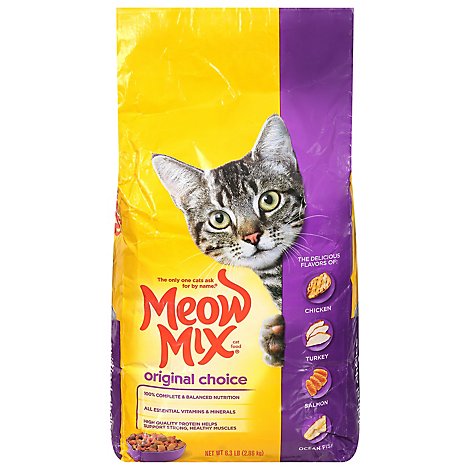 Meow Mix Cat Food Dry Original Choice - 6.3 Lb