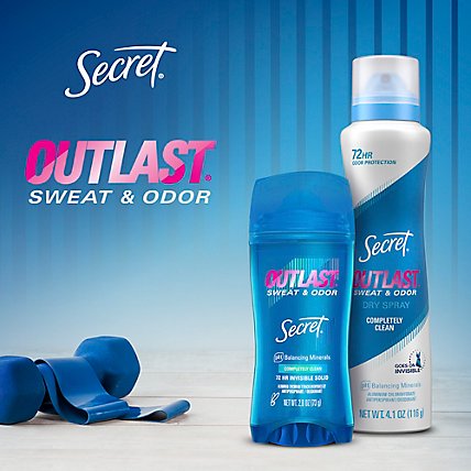 Secret Outlast Invisible Solid Antiperspirant Deodorant for Women Completely Clean - 2.6 Oz - Image 8