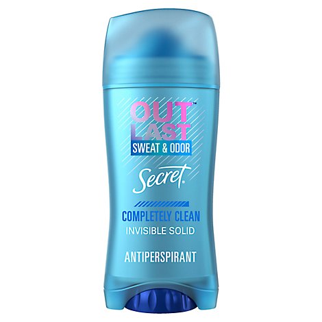 Secret Outlast Invisible Solid Antiperspirant Deodorant for Women Completely Clean - 2.6 Oz