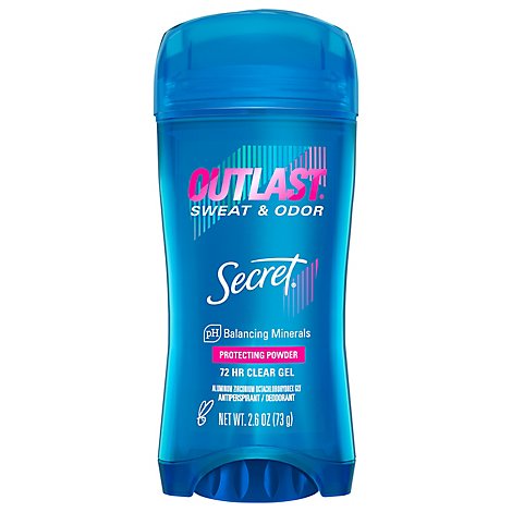 Secret Outlast Clear Gel Antiperspirant Deodorant for Women Protecting Powder - 2.6 Oz