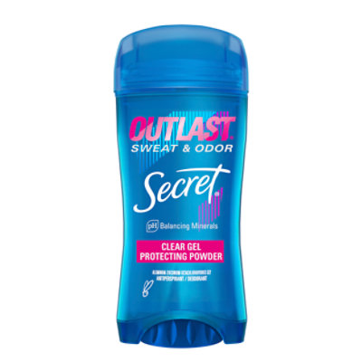 Secret Outlast Clear Gel Antiperspirant Deodorant for Women ProteCounting Powder - 2.6 Oz