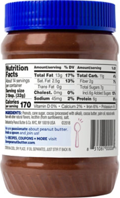 Peanut Butter & Co Peanut Butter Spread Dark Chocolate Dreams - 16 Oz - Image 6