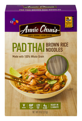 Annie Chuns Rice Noodles Brown Pad Thai All Natural - 8 Piece