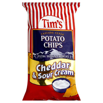 Tims Potato Chips Cheddar & Sour Cream - 8 Oz - Image 1