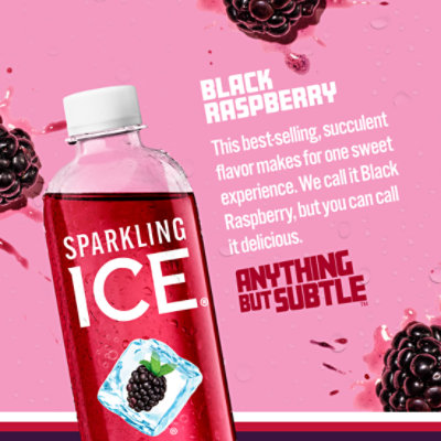 Sparkling Ice Black Raspberry Sparkling Water 17 fl. oz. Bottle - Image 2