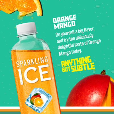 Sparkling Ice Orange Mango Sparkling Water 17 fl. oz. Bottle - Image 2