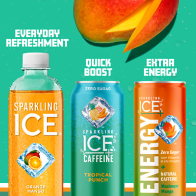 Sparkling Ice Orange Mango Sparkling Water 17 fl. oz. Bottle - Image 6